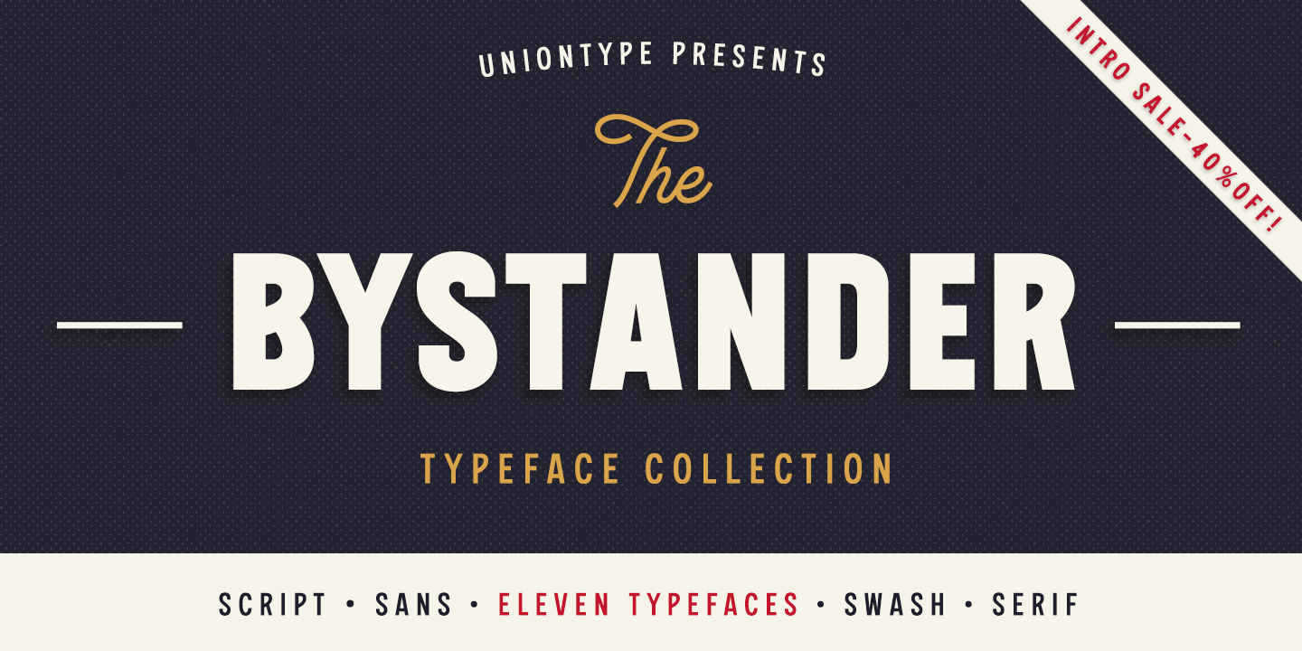 The Bystander Collection Sans Regular Font preview